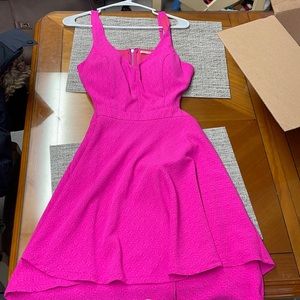 Hot pink fuschia skater dress